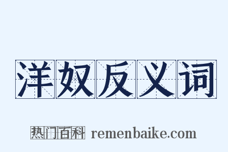 洋奴反义词是什么意思的图片
